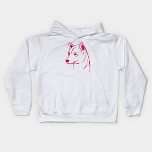 Shiba Inu (White and Red) Kids Hoodie